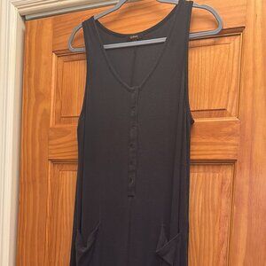 Quince Black Maternity Jumpsuit L